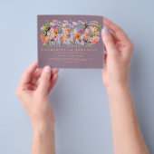 ワイルドフラワーカラフルボホバジェット結婚ズ チラシ (手)