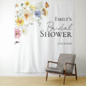 ワイルドフラワーカラフルボホブライダルシャワー背景 タペストリー (インサイチュ)
