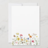 ワイルドフラワーカラフルボホーガーデン婚約パーティ 招待状 (裏面)