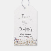ワイルドフラワーカラフルボホ赤ちゃんシャワー ギフトタグ (裏面)