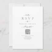 ワイルドフラワーカラフルボホQRコード結婚ズ 招待状 (裏面)