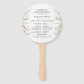 ワイルドフラワーカラフルメドウフラワー結婚式 プログラム ハンドファン (裏面)