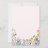 ワイルドフラワーカラフルメドウブライダルシャワー 招待状 (裏面)