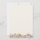 ワイルドフラワーカラフルメドウベージュウェディングレセプション 招待状 (裏面)