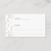 ワイルドフラワーカラフルメドウ結婚ズフラット座席表 プレイスカード (正面)