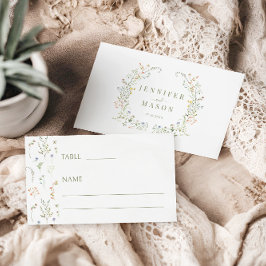 ワイルドフラワーカラフルメドウ結婚ズフラット座席表 プレイスカード