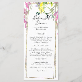 ワイルドフラワーカラフルリハーサルのディナーメニュー メニュー