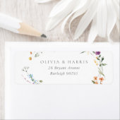 ワイルドフラワーカラフルリース差出人住所 ラベル (インサイチュ)