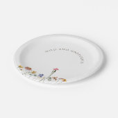 ワイルドフラワーカラフルワイルドアンドオンダーフル誕生日 ペーパープレート (アングル)