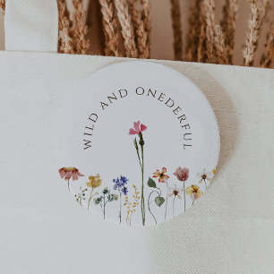 ワイルドフラワーカラフルワイルドアンドオンダーフル誕生日 缶バッジ