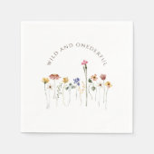 ワイルドフラワーカラフルワイルドオンダーフル誕生日 スタンダードカクテルナプキン (正面)