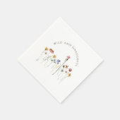 ワイルドフラワーカラフルワイルドオンダーフル誕生日 スタンダードカクテルナプキン (角)