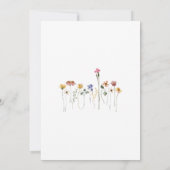 ワイルドフラワーカラフルワイルドオンダーフル誕生日 招待状 (裏面)