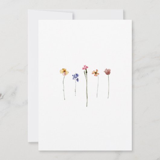 ワイルドフラワーカラフル五の誕生日パーティー 招待状 (裏面)