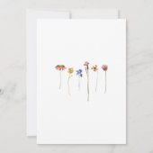 ワイルドフラワーカラフル六歳の誕生日パーティー 招待状 (裏面)