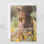 ワイルドフラワーカラフル卒業パーティー招待状 招待状 (裏面)