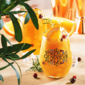 ワイルドフラワーカラフル名前をカスタムする ステムなしワイングラス