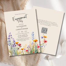 ワイルドフラワーカラフル婚約パーティベエレガントージュ