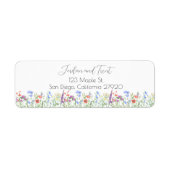 ワイルドフラワーカラフル差出人住所ラベル ラベル (正面)