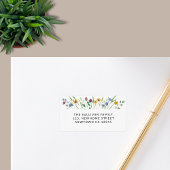 ワイルドフラワーカラフル差出人住所 ラベル