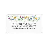 ワイルドフラワーカラフル差出人住所 ラベル (正面)