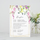 ワイルドフラワーカラフル幾何学的披露宴タイムライン (スタンド正面)