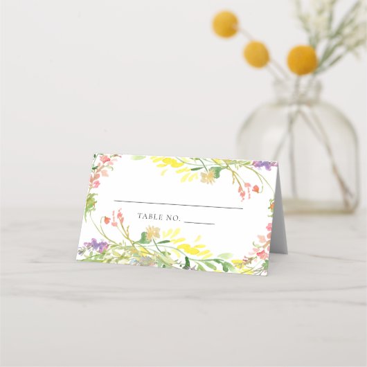 ワイルドフラワーカラフル座席表 プレイスカード (正面)
