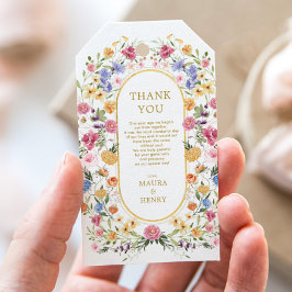 ワイルドフラワーカラフル庭園の結婚式パーティーの好意 ギフトタグ