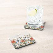 ワイルドフラワーカラフル懸命プラスチックコースター コースター (右側)