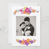 ワイルドフラワーカラフル招待状カード 招待状 (裏面)