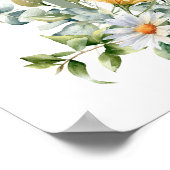 ワイルドフラワーカラフル春の結婚式ウェルカムサイン ポスター (角)