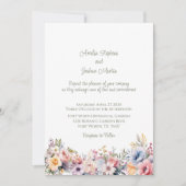 ワイルドフラワーカラフル春の結婚式 招待状 (正面)