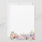 ワイルドフラワーカラフル春の結婚式 招待状 (裏面)