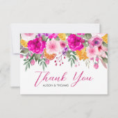 ワイルドフラワーカラフル春サンキューカード サンキューカード (正面)