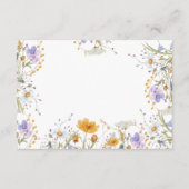 ワイルドフラワーカラフル春フローラブックベビー エンクロージャーカード (裏面)