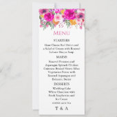 ワイルドフラワーカラフル春メニュー 招待状 (正面)