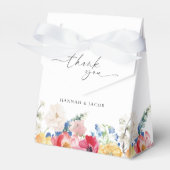 ワイルドフラワーカラフル結婚の感謝 フェイバーボックス (正面サイド)