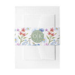 ワイルドフラワーカラフル結婚式招待状ベリーバンド 招待状ベリーバンド