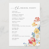 ワイルドフラワーカラフル結婚式 プログラム (裏面)