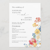 ワイルドフラワーカラフル結婚式 プログラム (正面)