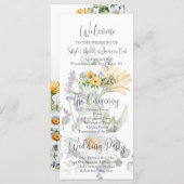 ワイルドフラワーカラフル結婚式 プログラム (正面/裏面)