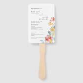 ワイルドフラワーカラフル結婚式 プログラム ハンドファン (正面)