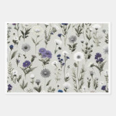 ワイルドフラワーカラフル誕生日ラップ ラッピングペーパーシート (正面2)