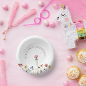 ワイルドフラワーカラフル誕生日ワイルドアンドオンダーフル ペーパーボウル (パーティー)