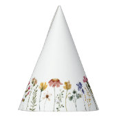 ワイルドフラワーカラフル誕生日 パーティーハット (左)
