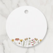 ワイルドフラワーカラフル赤ちゃんシャワーありがとうラウンド フェイバータグ (裏面)