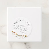 ワイルドフラワーカラフル赤ちゃんシャワーありがとうラウンド フェイバータグ (インサイチュ)