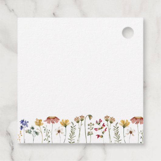 ワイルドフラワーカラフル赤ちゃんシャワーありがとう フェイバータグ (裏面)