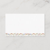 ワイルドフラワーカラフル赤ちゃんシャワーおむつラッフル エンクロージャーカード (裏面)