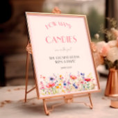 ワイルドフラワーカラフル赤ちゃんシャワーキャンディズゲーム ポスター